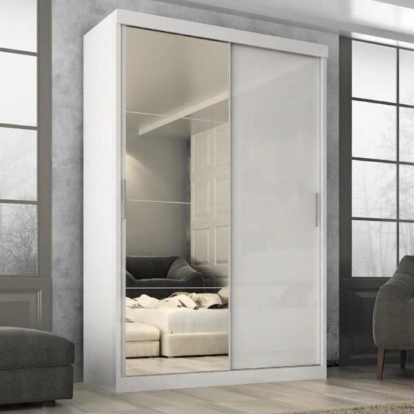 Guarda Roupa Roma 2 Portas Corre 2gav c Esp Branco
